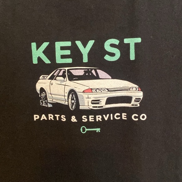 Key Street Parts and Service  Black T-Shirt Small - Picture 2 of 4